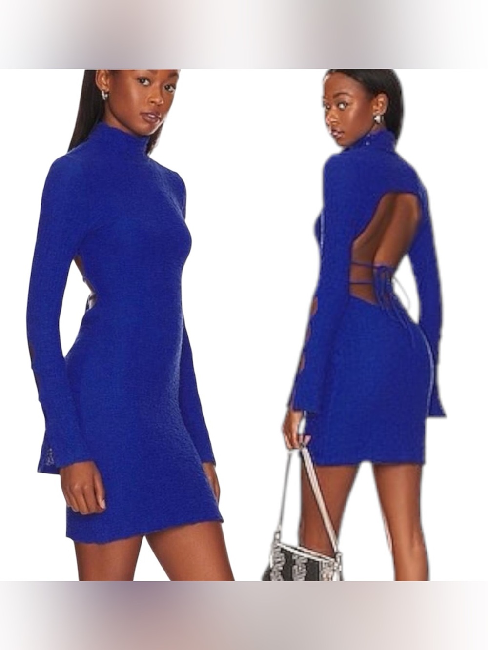 L'ACADEMIE Vlada Mini Dress in Classic Blue size XS